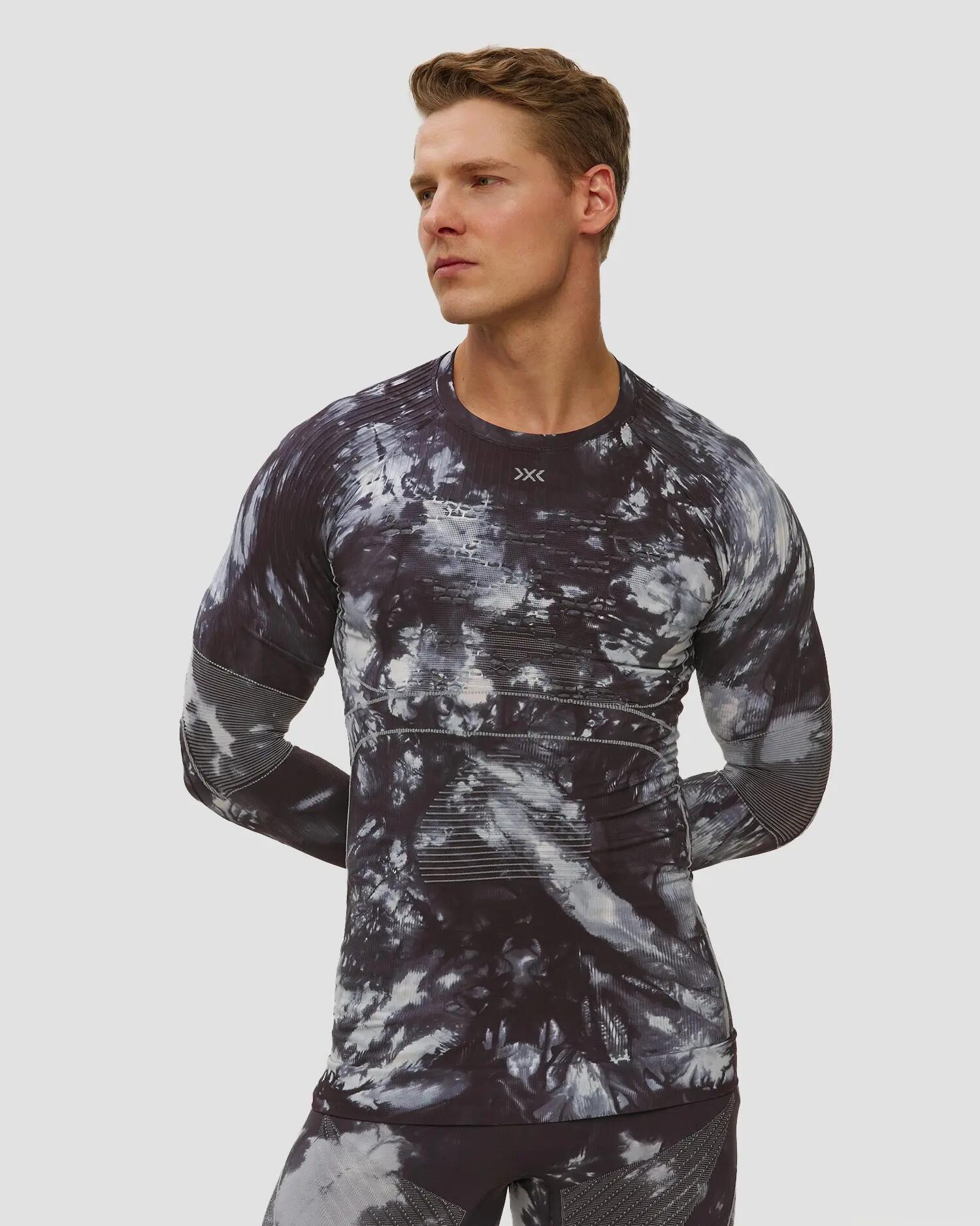 Koszulka unisex X-Bionic Energy Accumulator Wild Shirt Ls TIEDYE BLACK X WHITE 1/5
