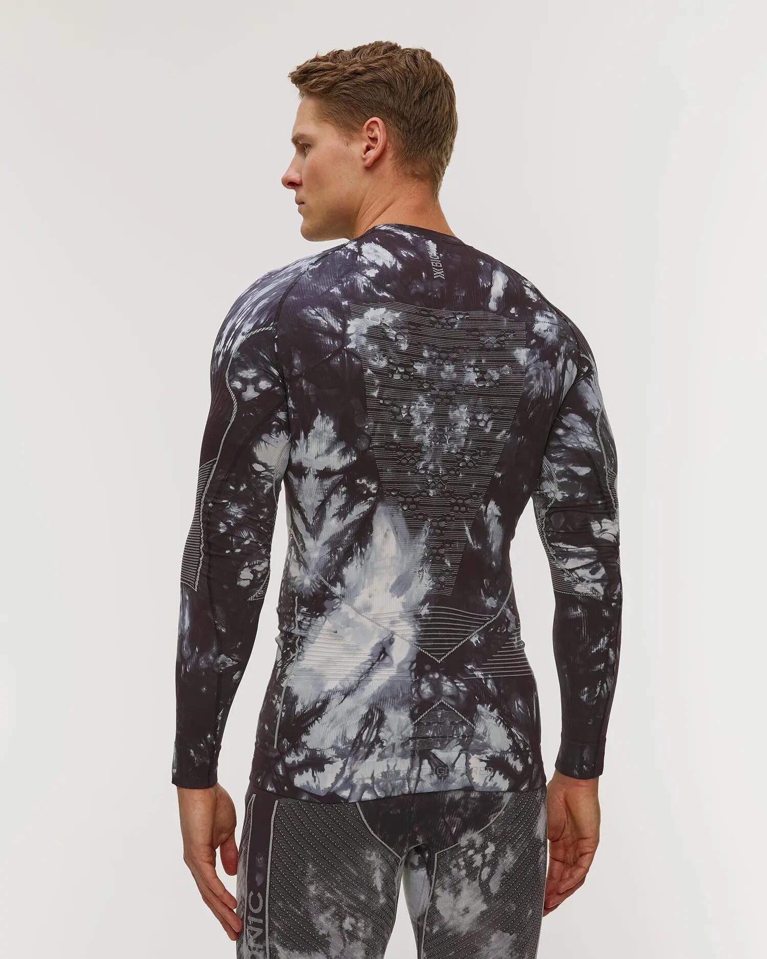 Koszulka unisex X-Bionic Energy Accumulator Wild Shirt Ls TIEDYE BLACK X WHITE 2/5