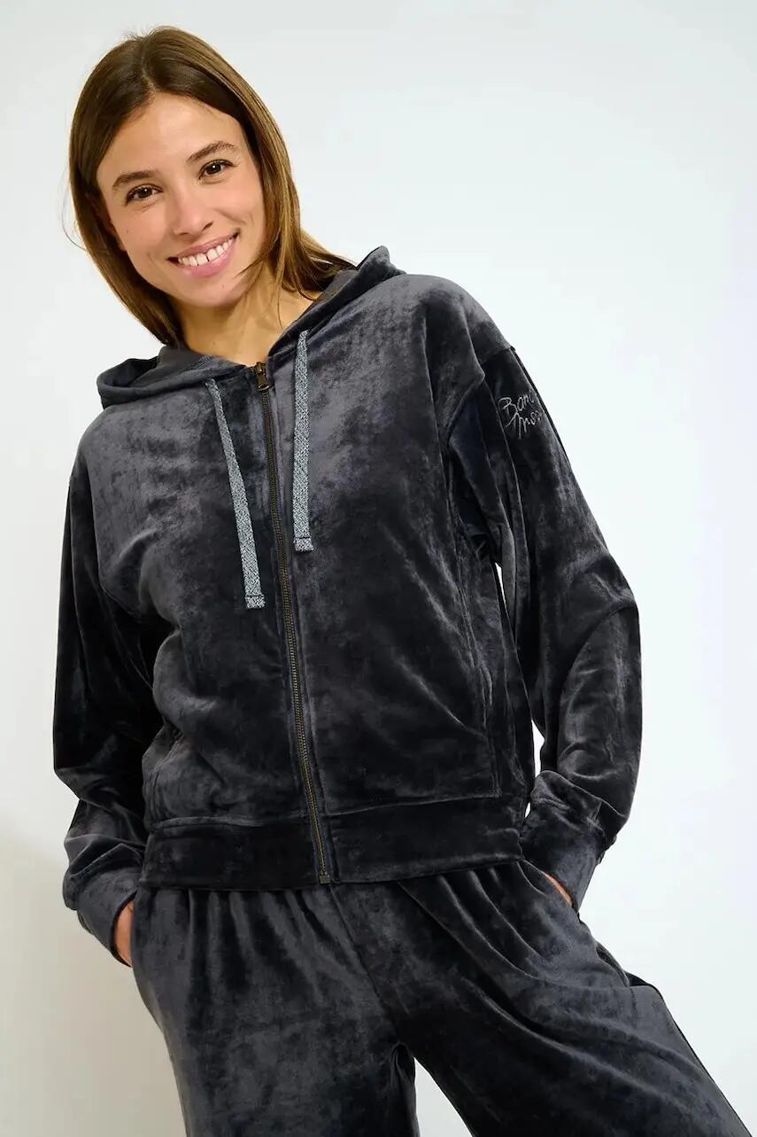 Sweater - Wielrennen - Dames - Seachic - Velours, rits - Zwart 1/1