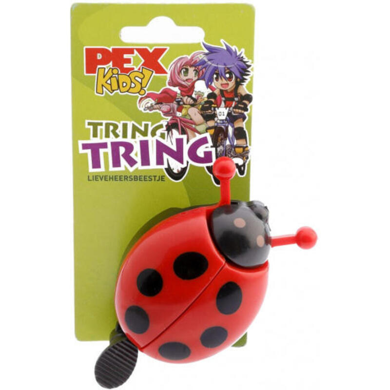 Bicycle Bell Ladybug junior 6,5 x 3,5 cm en acier rouge