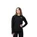 Damen - langarmshirt - merinowolle, loose fit, leopard 3/4