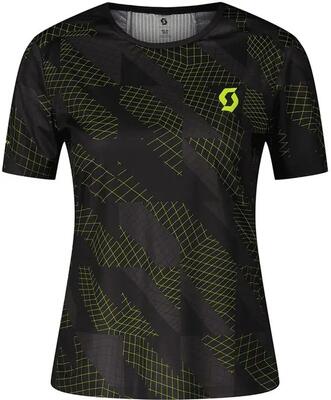 T-shirt - hardlopen - dames - ultralicht, ademend - zwart/geel