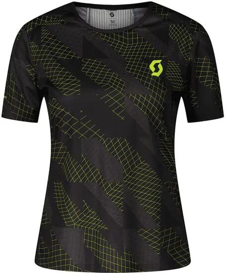 T-shirt - Hardlopen - Dames - ultralicht, ademend - zwart/geel