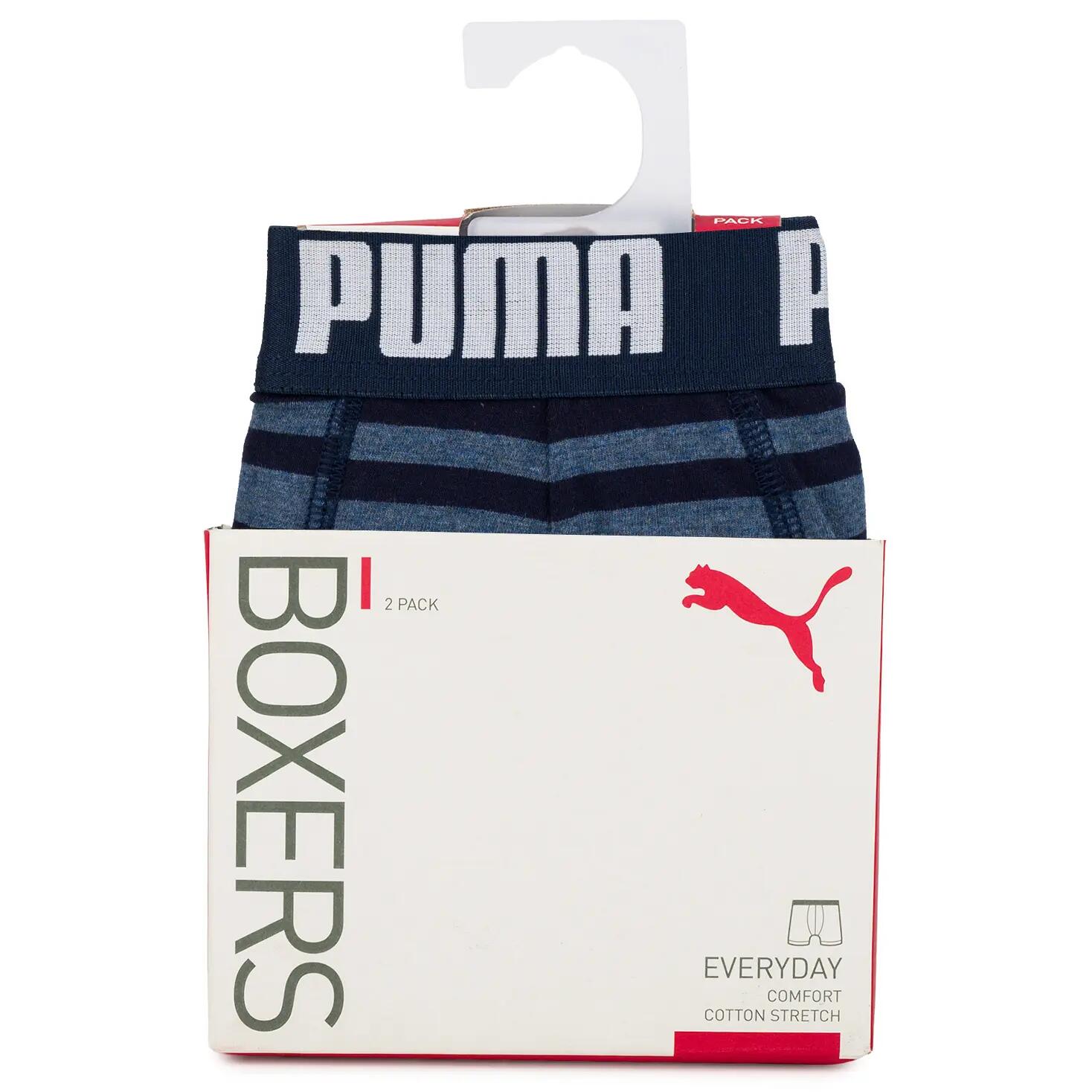Męskie bokserki majtki bawełniane 2PAK 2 PARY PUMA BASIC BOXER 2P 3/9