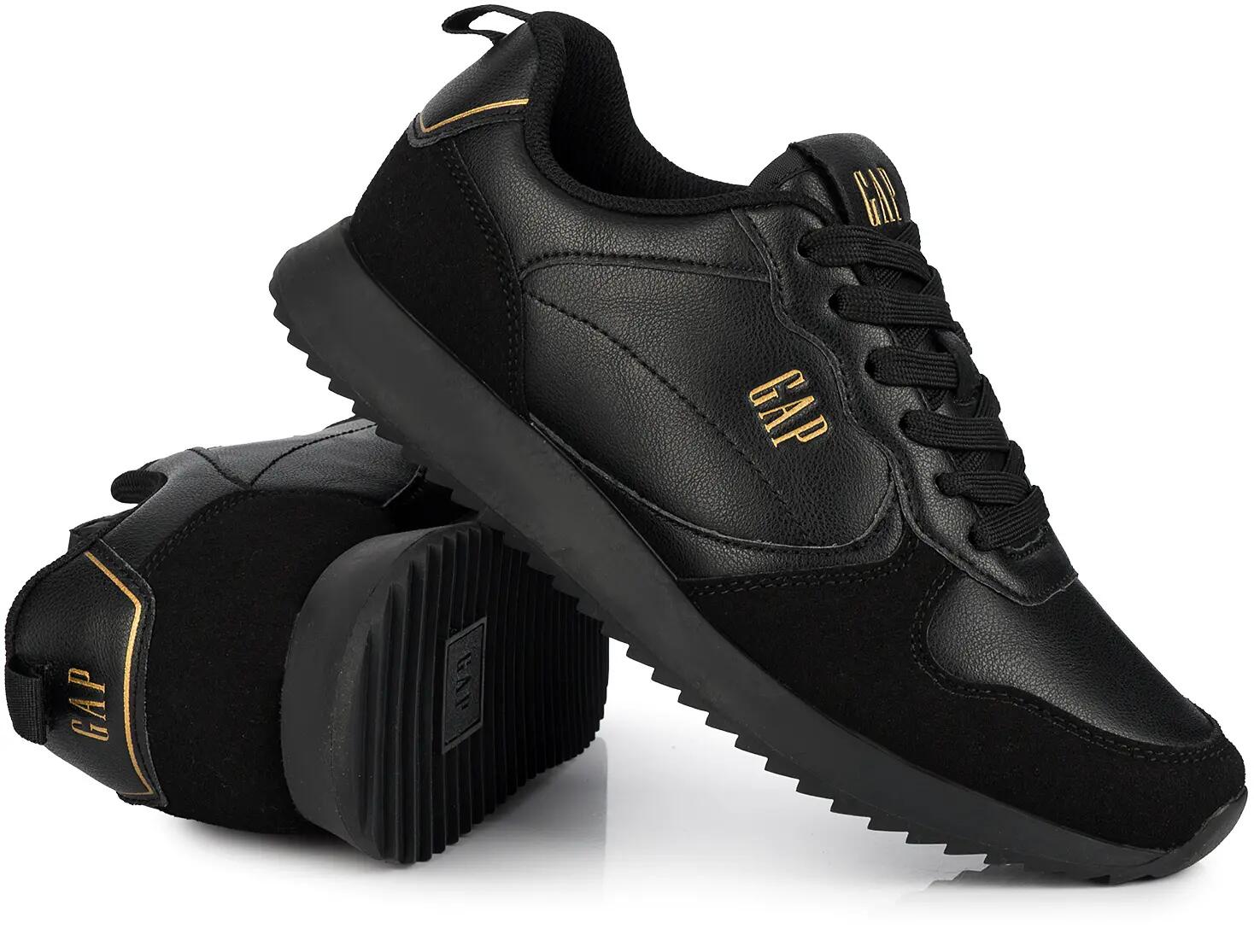 Damskie buty sneakersy sportowe ekoskóra czarne GAP NASHVILLE BASIC 5/9