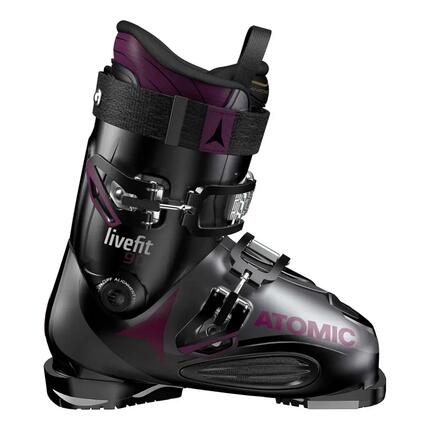 Chaussures - Ski - Adulte - Confortables, Bon maintien - 90 W - Noir/Violet
