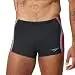 Bañador - Natación - Hombre - Aquashort anticloro - Negro/Rojo 3/3