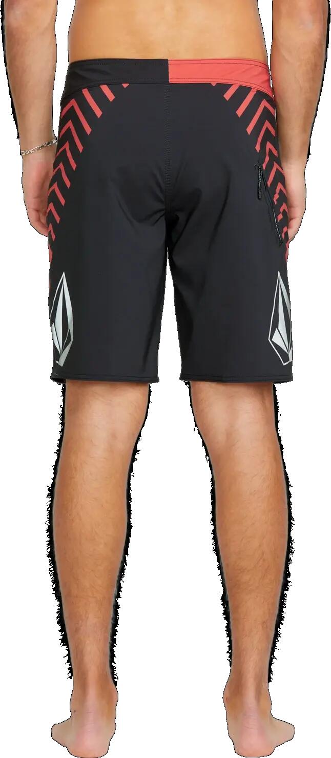 Calção de surf - Homem - J Robinson Mod 20 - Preto/Vermelho 2/2