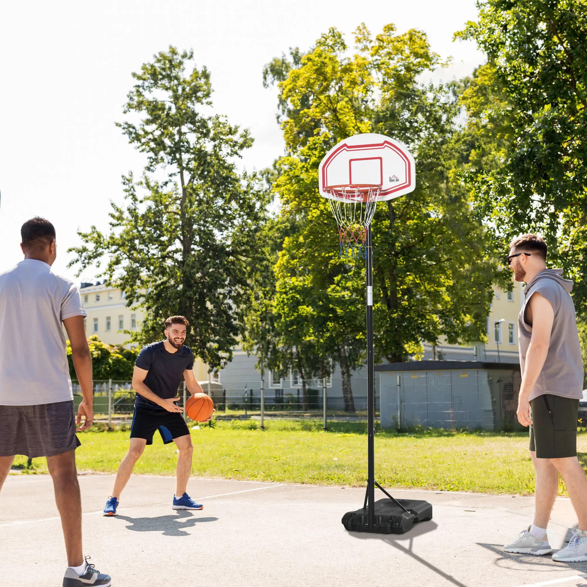 Panier de basket extérieur avec poteau panneau, base de lestage sur roulettes 4/9