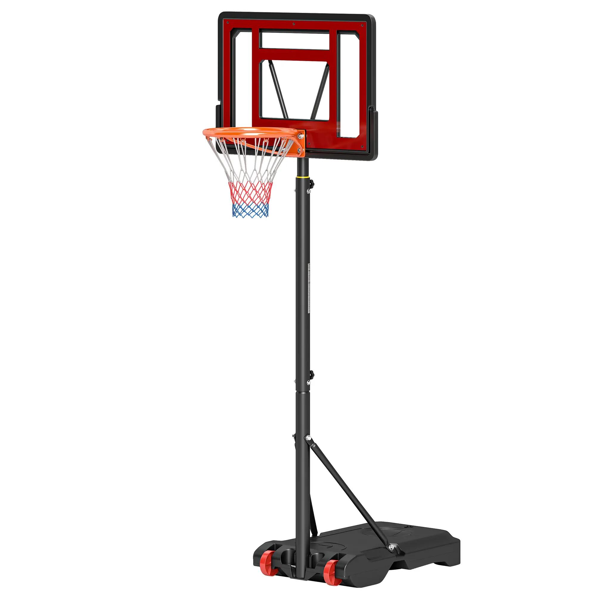 Panier de basket-ball réglable 205-261 cm, portable, avec support en acier 2/9