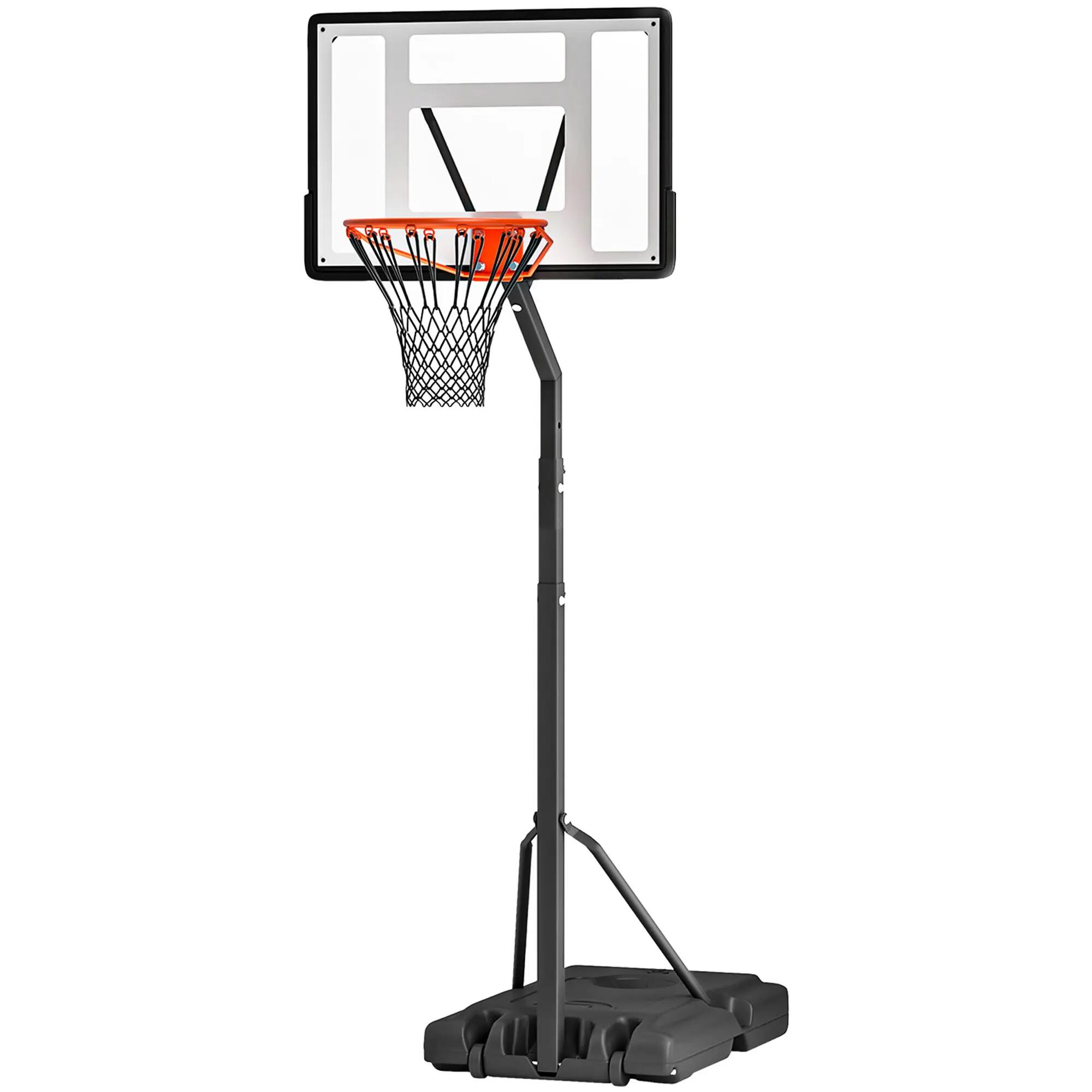 Panier de basket-ball extérieur avec support, hauteur réglable de 255 à 305 cm, 2/9
