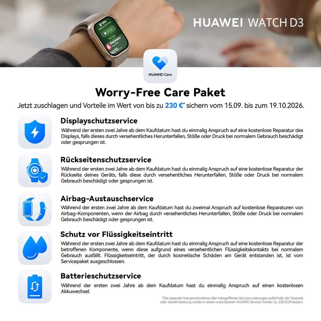 Huawei Watch D3 Bundle Smartwatch 4/7