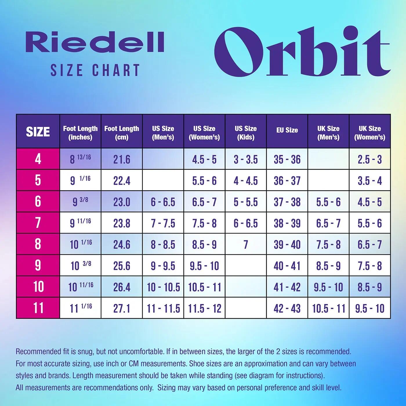 RIEDELL SKATES Roller Quad ORBIT Orchid 2/6