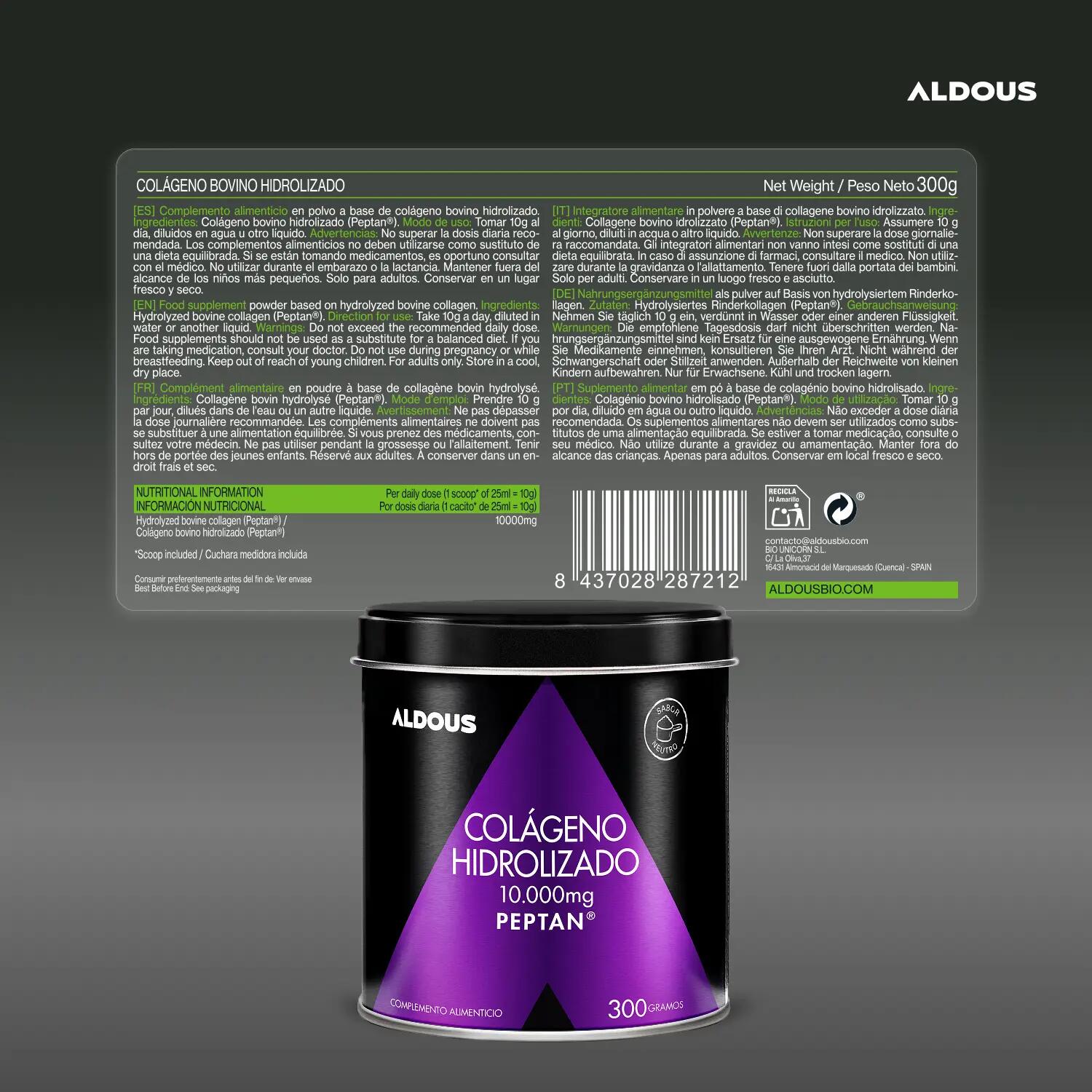 Collagene Bovino Idrolizzato - 300 g - Pelle, Capelli, Ossa e Articolazioni 6/7