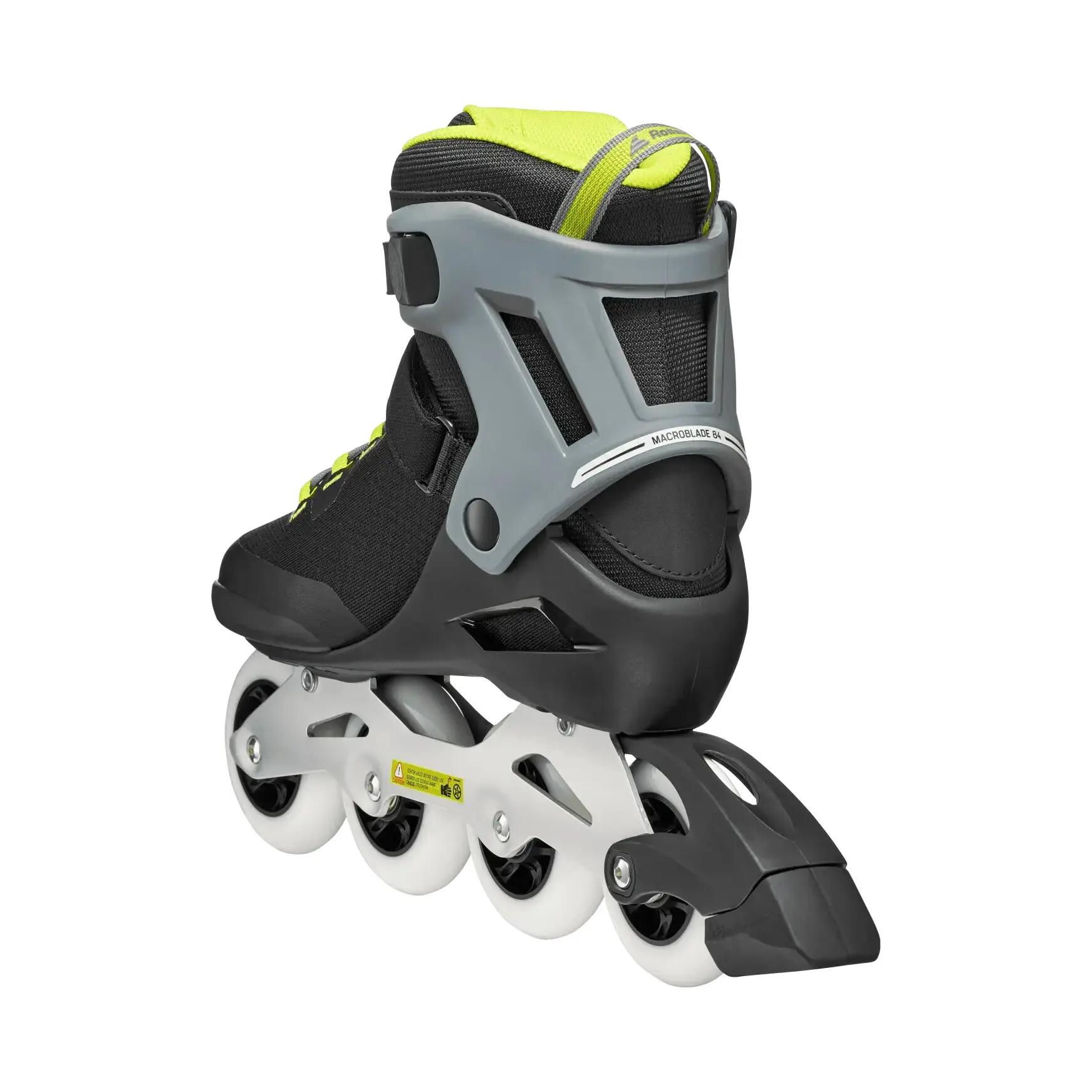 Rollerblade Macroblade 84 fitness skate Zwart Groen Neon 4/6