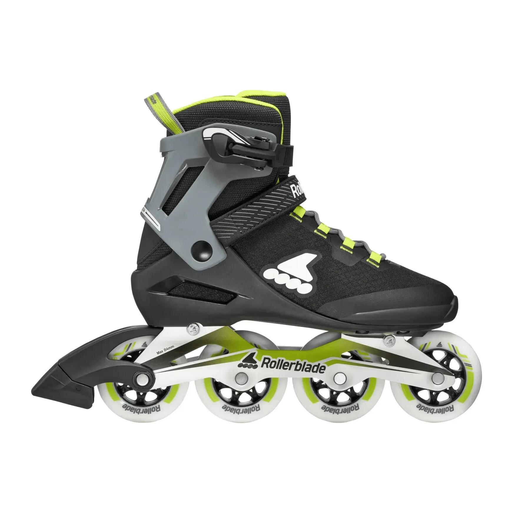 Rollerblade Macroblade 84 fitness skate Zwart Groen Neon 3/6