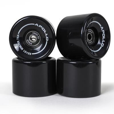 Wielen dancer en longboard 70mm 78a abec 9 lagers zwart
