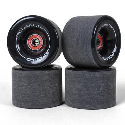 Wielen dancer en longboard 70mm 78a abec 9 lagers zwart