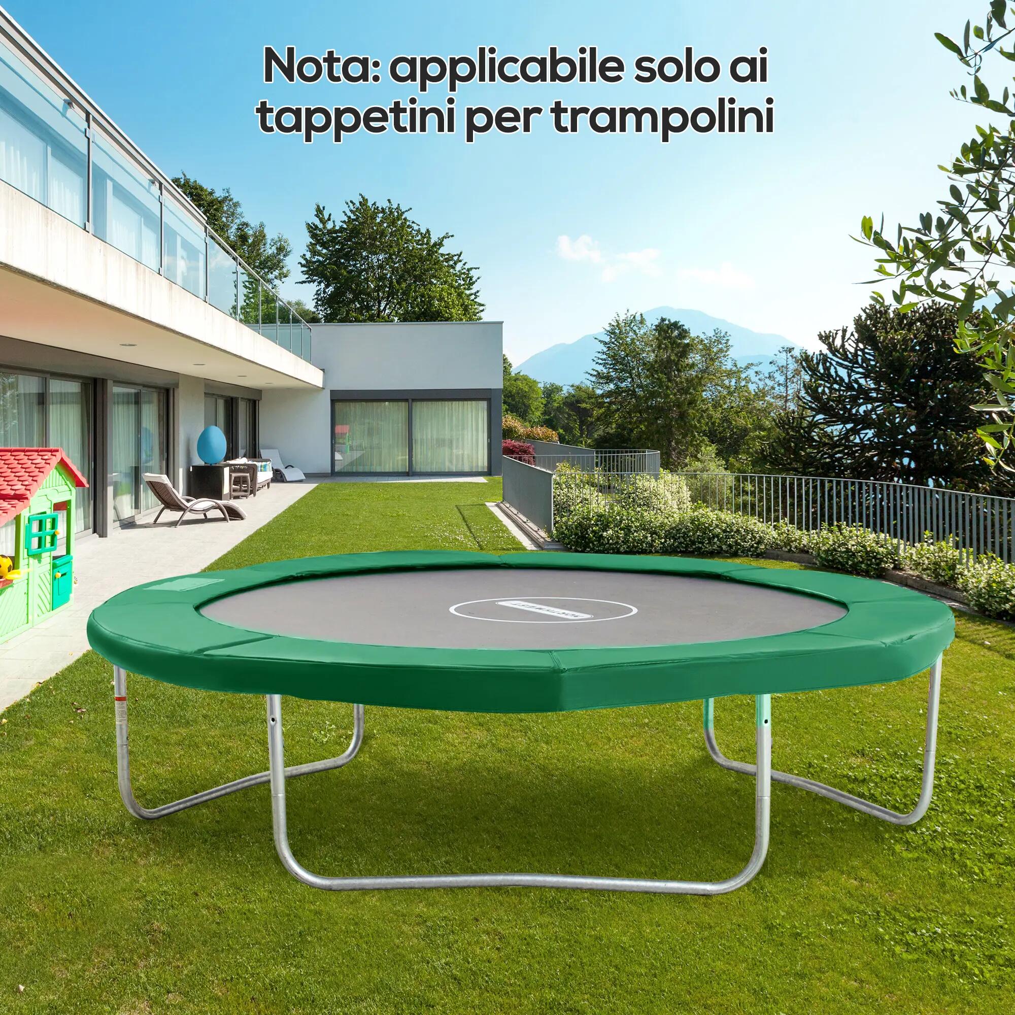 Housse de trampoline Ø305 x 1,5 cm, pliable et portable, en plastique PE et mous 4/9