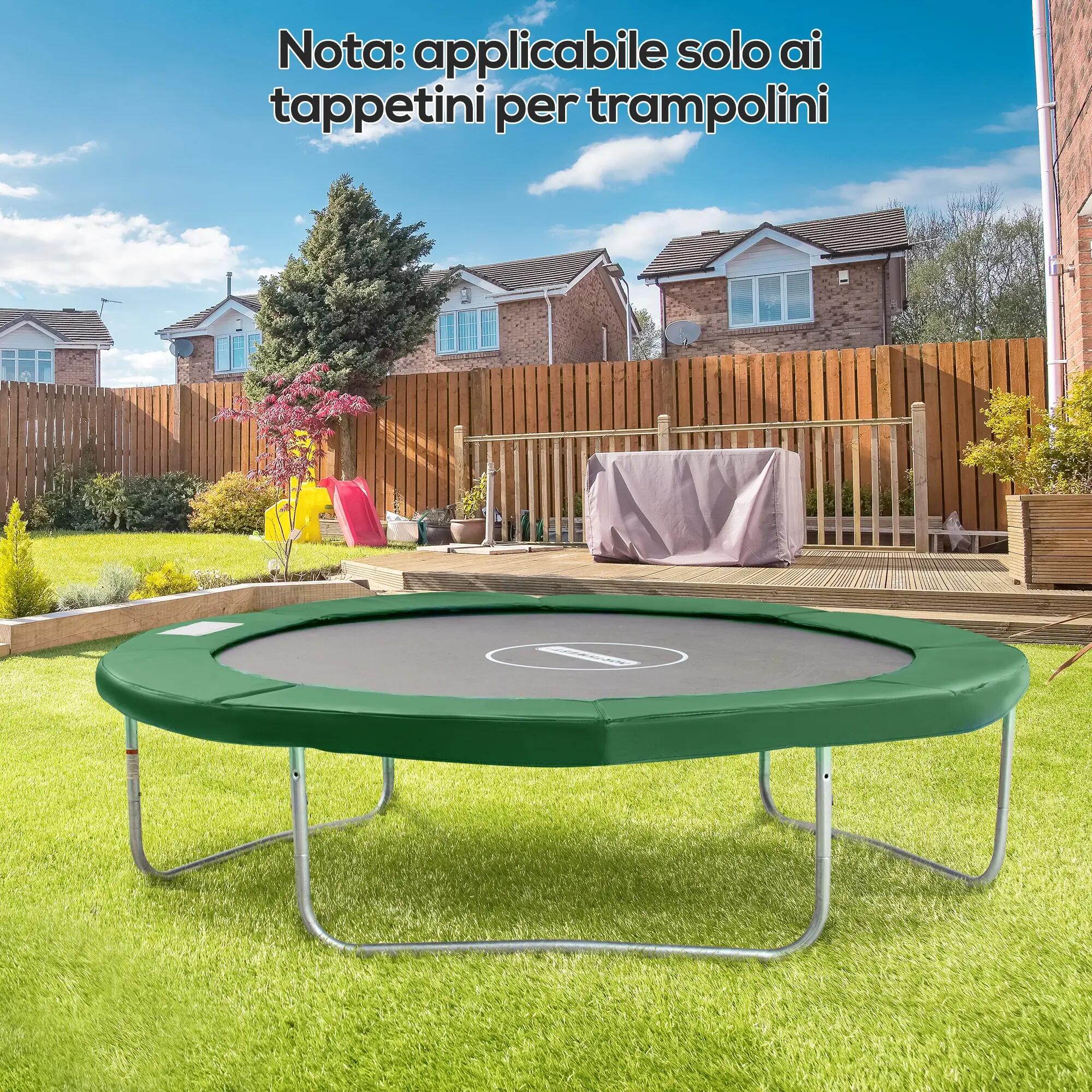 Housse de trampoline Ø305 x 1,5 cm, pliable et portable, en plastique PE et mous 3/9