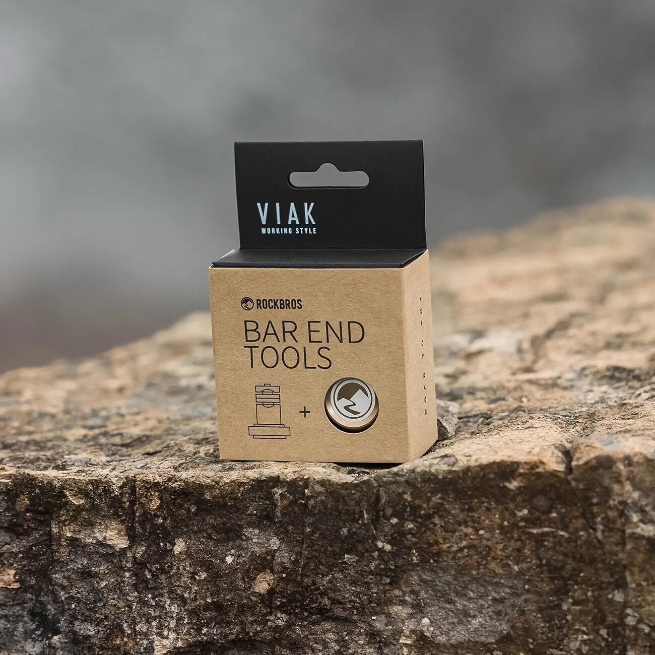 Rockbros VK-KB10 ROAD TO SKY Lenkerendstopfen aus Aluminium - Braun 7/7