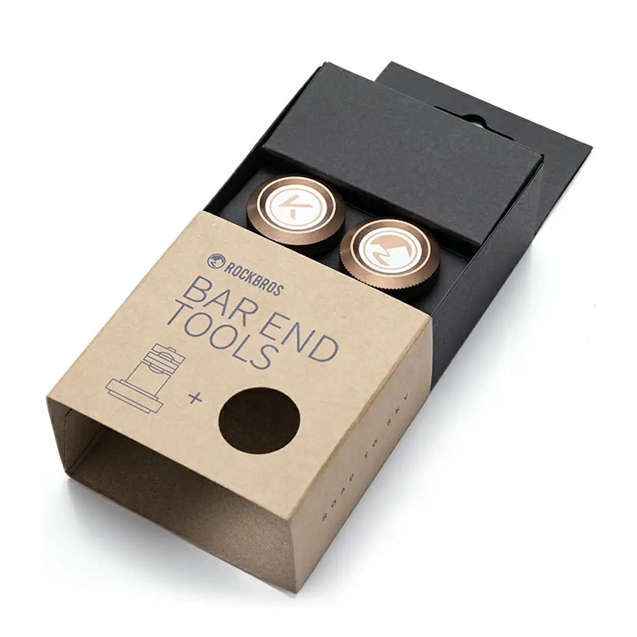 Rockbros VK-KB10 ROAD TO SKY Lenkerendstopfen aus Aluminium - Braun 6/7