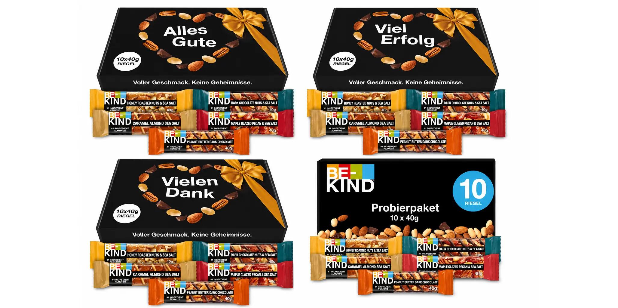 BE-KIND Geschenke-Boxen 10x40g verschiedene Sorten 1/1