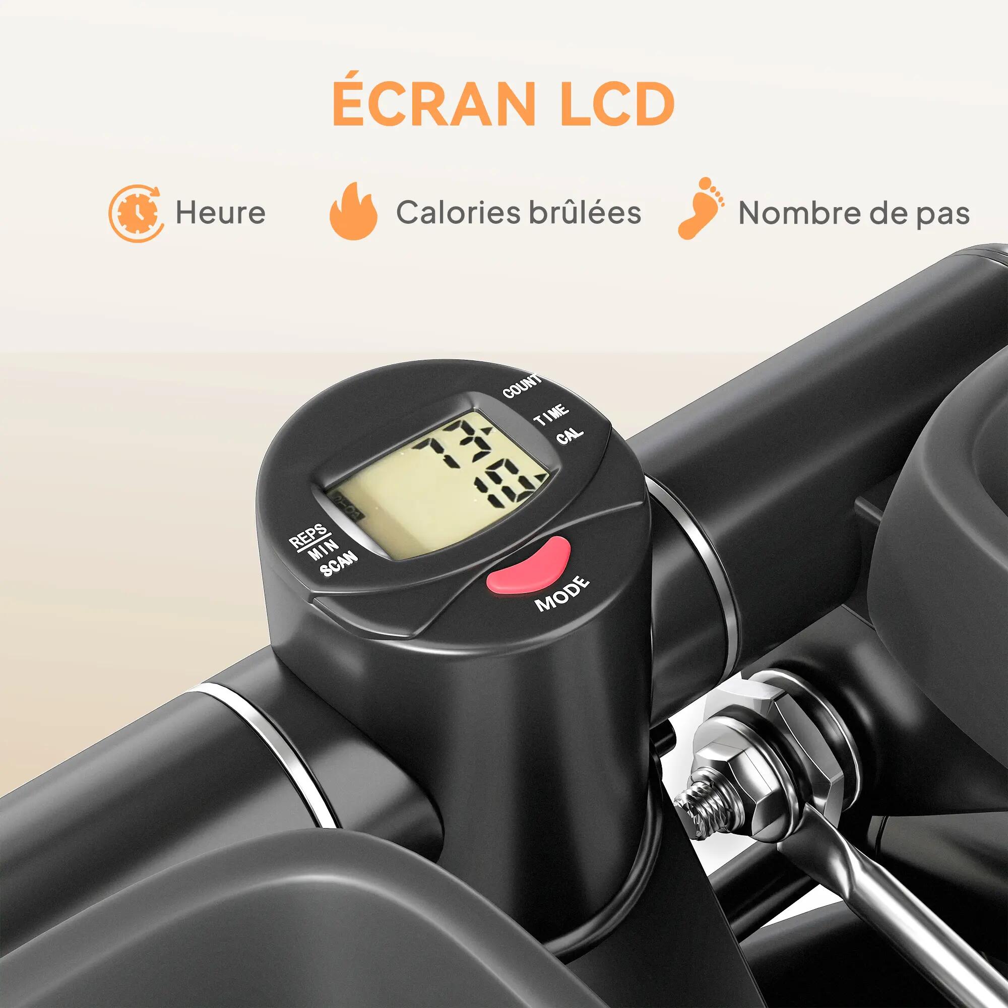 Mini stepper fitness model 2 to 1 écran LCD, haute réglable, 100 kg, 42 x 34 x 2 9/9