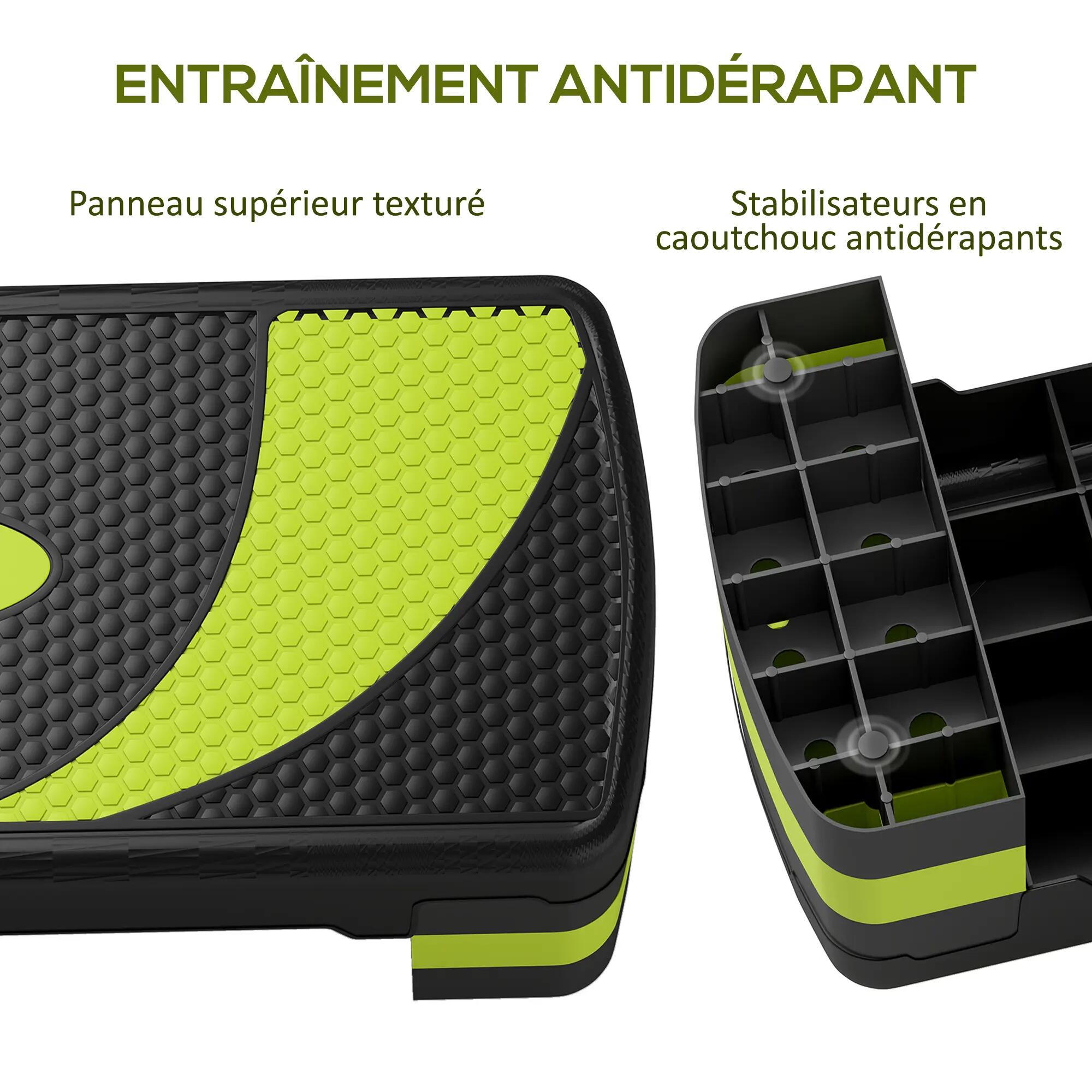 Stepper fitness aérobic hauteur réglable surface antidérapante 80 x 31 x 20 cm n 8/9