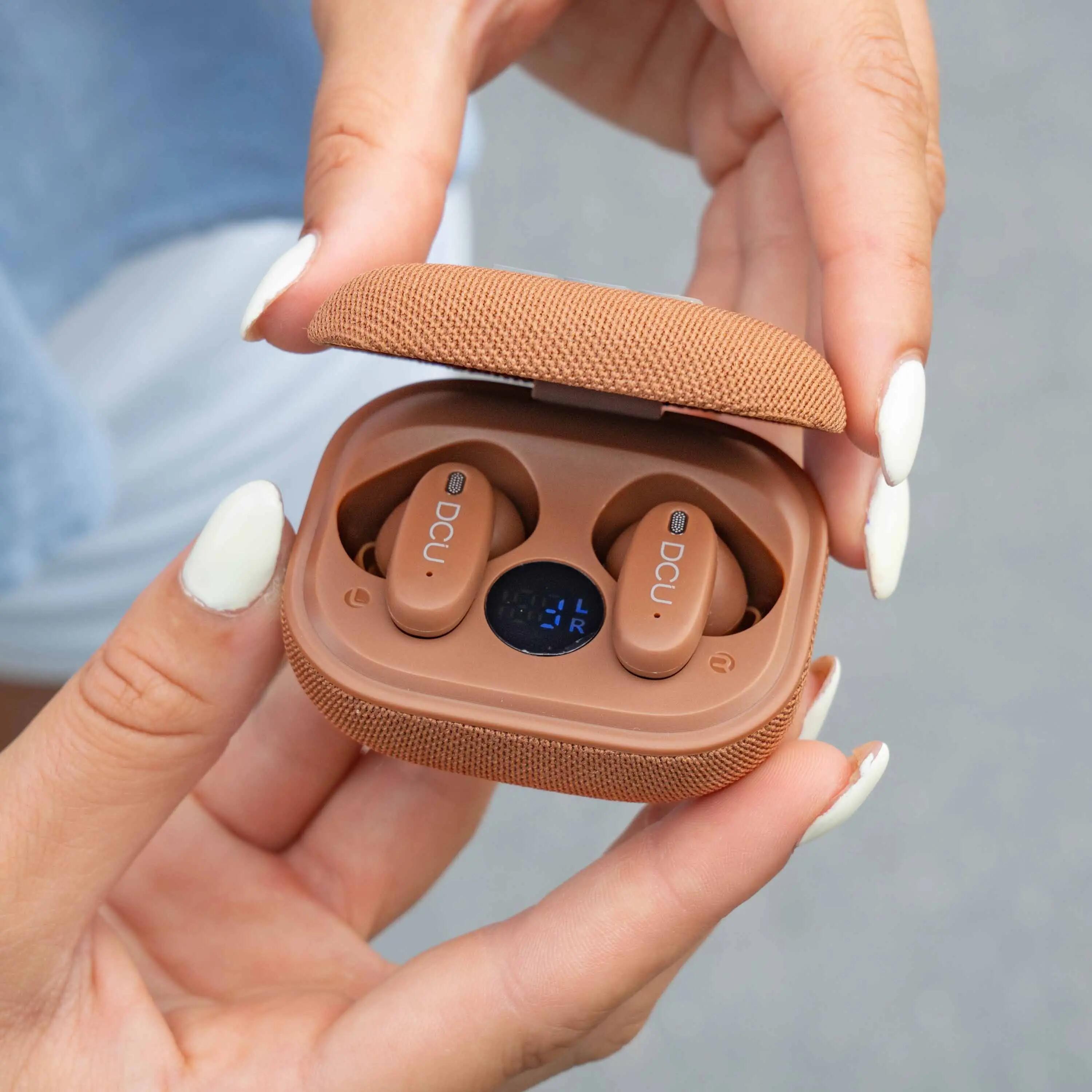 Auriculares DCU Tecnologic CityEcho Belgian Chocolate ANC+ENC 4/6