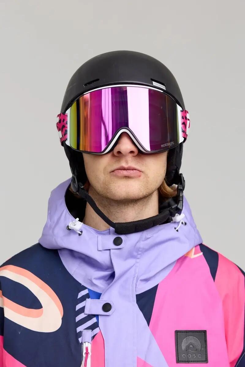 Masque de ski et de snowboard OOSC Boldsight® - Imprimé léopard rose 5/10