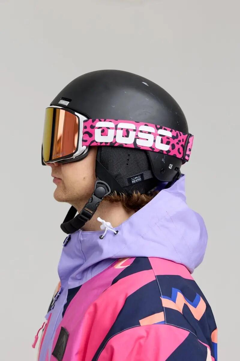 Masque de ski et de snowboard OOSC Boldsight® - Imprimé léopard rose 4/10