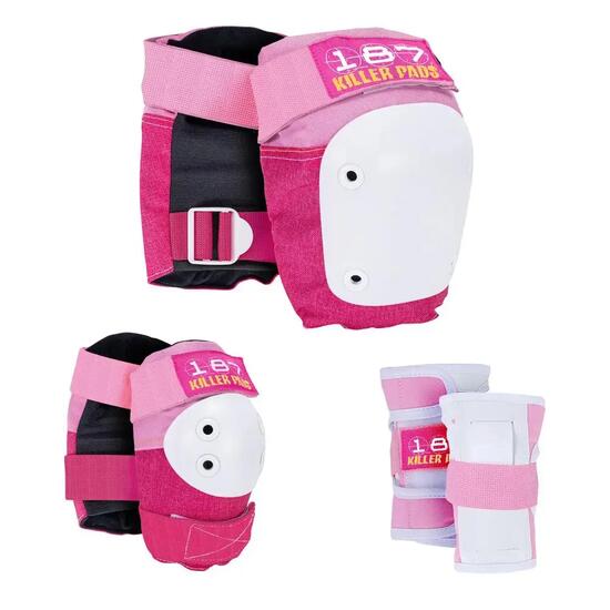 187 KILLER PADS pack 3 protections adulte SIX PACK SET Rose- Taille S