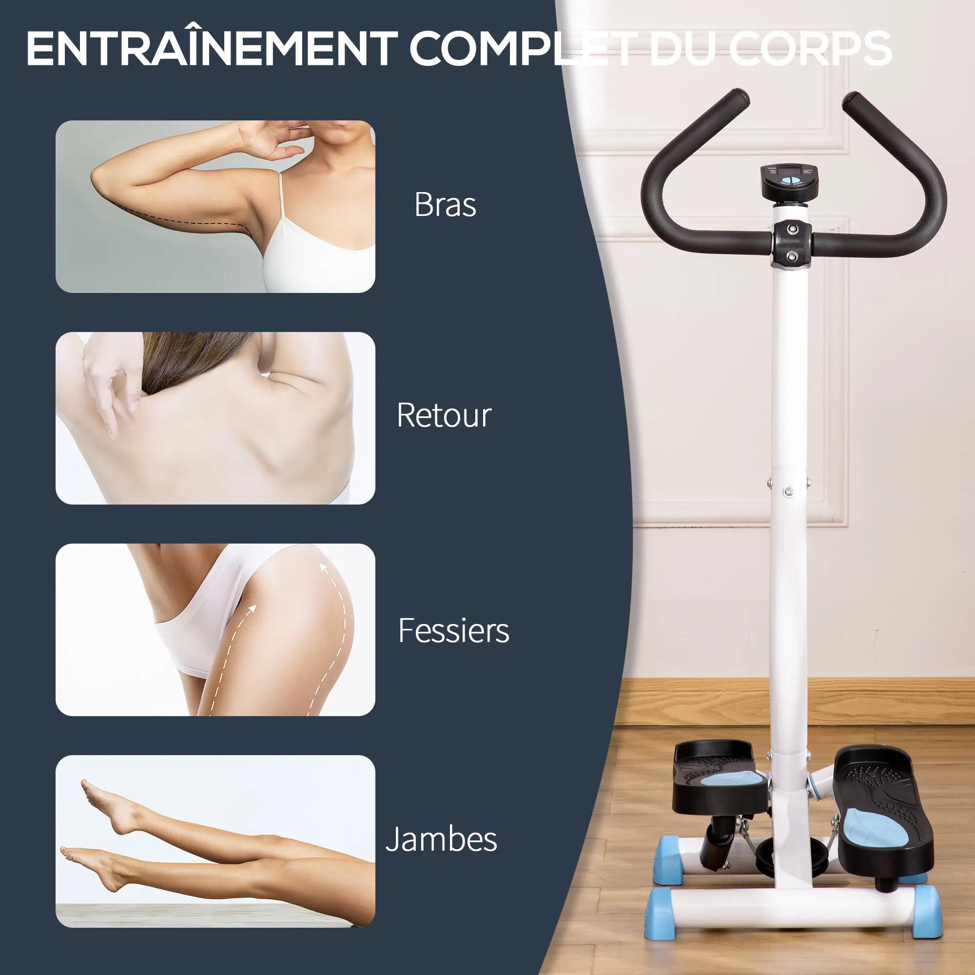 Stepper avec guidon stepper fitness appartement écran LCD résistance réglable ex 9/9