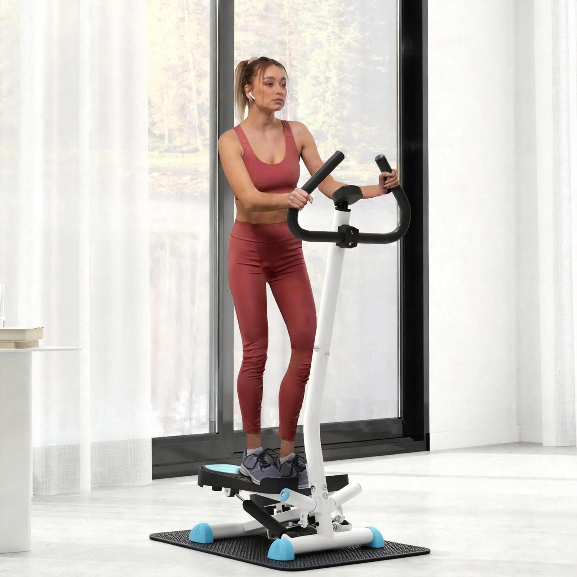 Stepper avec guidon stepper fitness appartement écran LCD résistance réglable ex 3/9