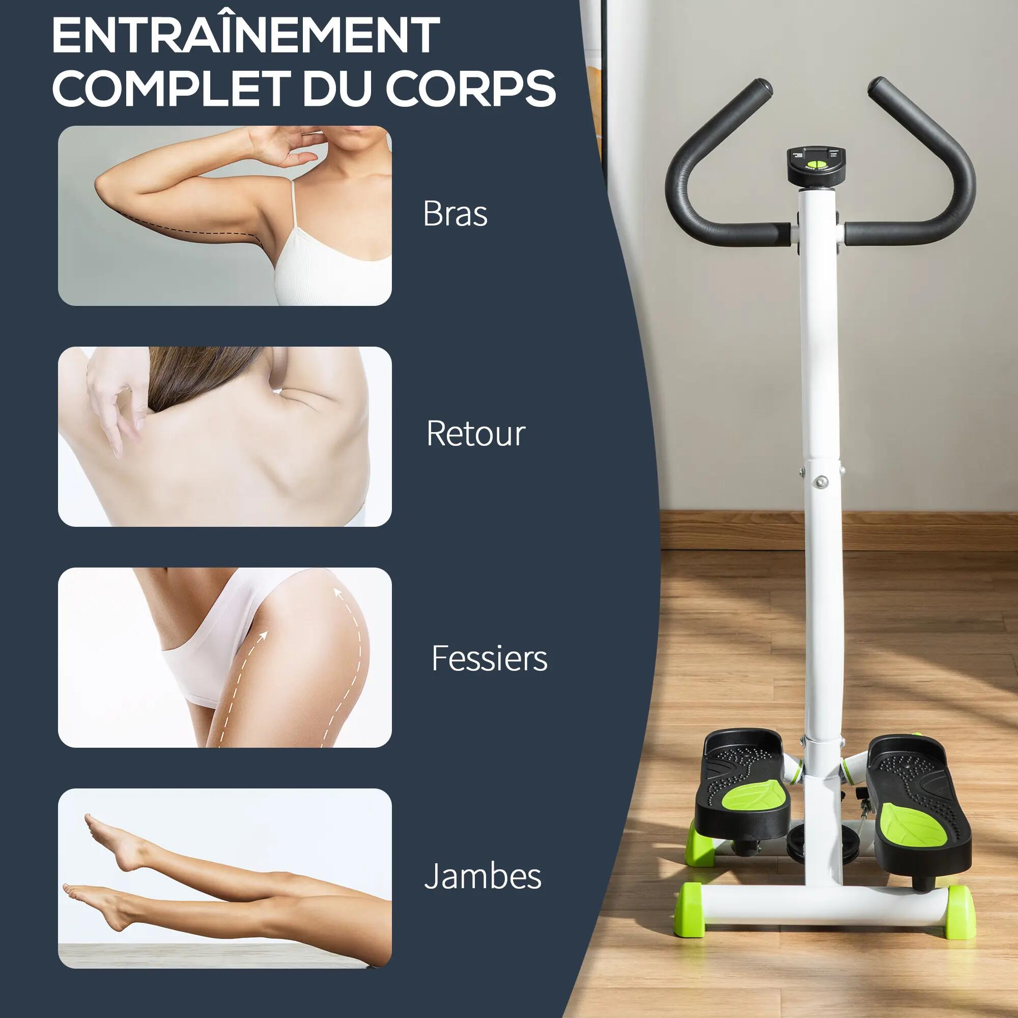 Stepper avec guidon stepper fitness appartement écran LCD résistance réglable ex 9/9