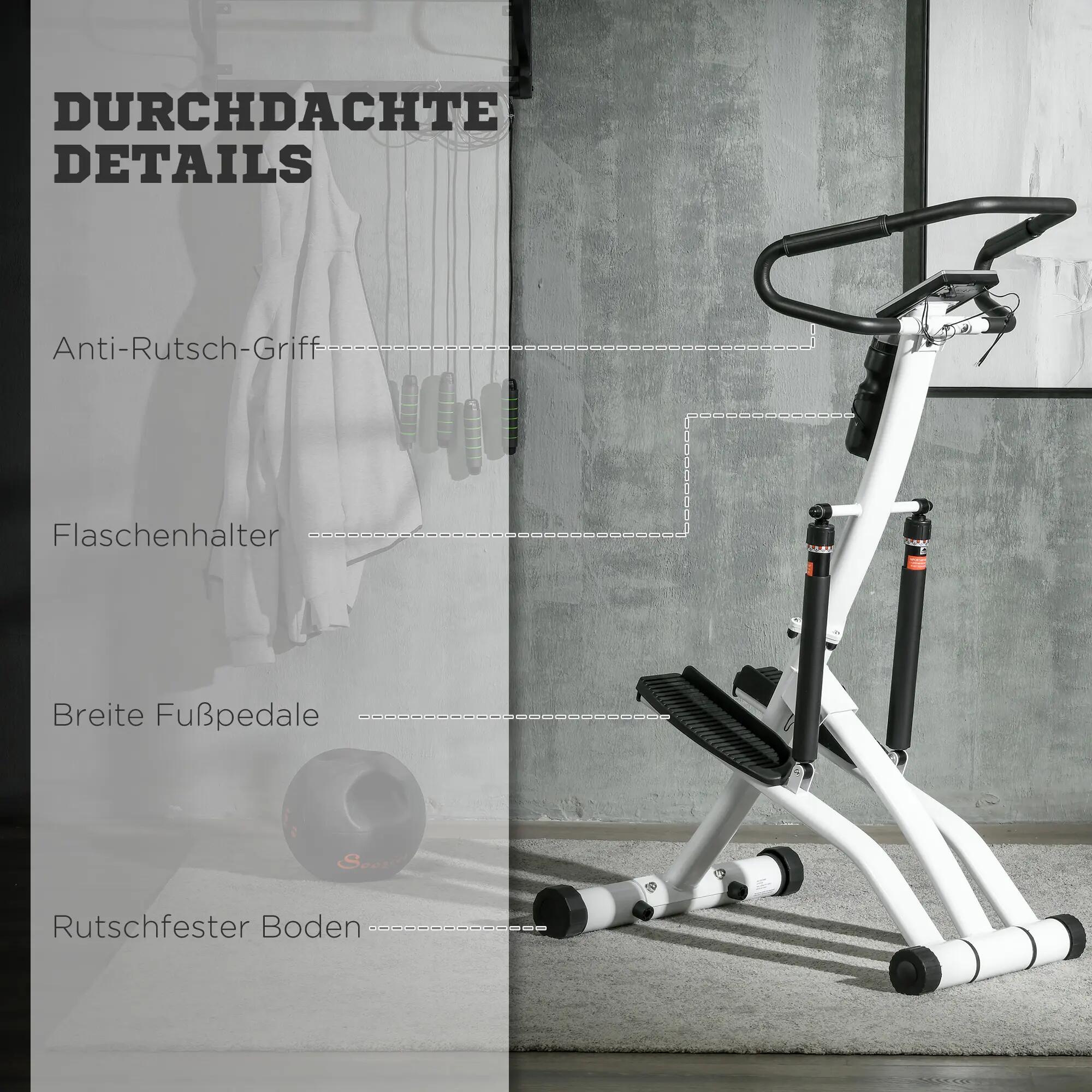 Stepper avec 12 niveaux de résistance, écran LCD, 2 roues, 80 cm x 61 cm x 134 c 9/9
