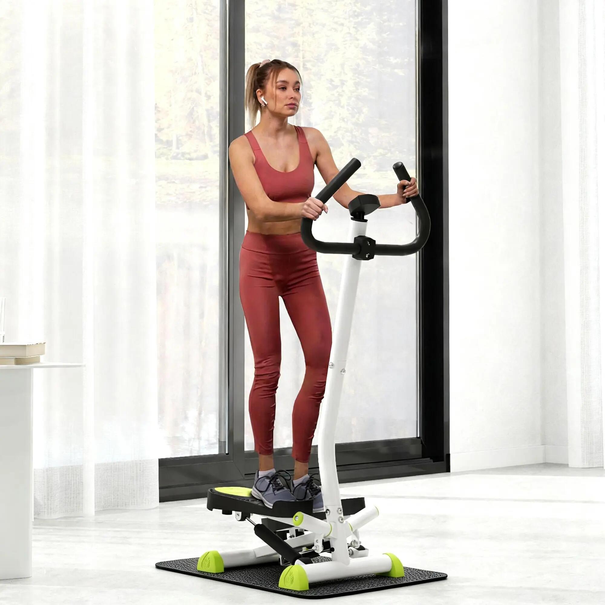 Stepper avec guidon stepper fitness appartement écran LCD résistance réglable ex 3/9