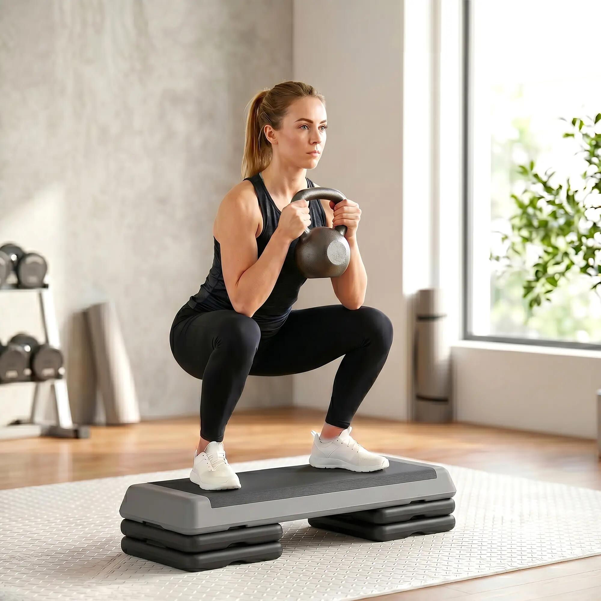 Stepper de fitness réglable en hauteur, antidérapant, idéal pour la maison, la s 9/9
