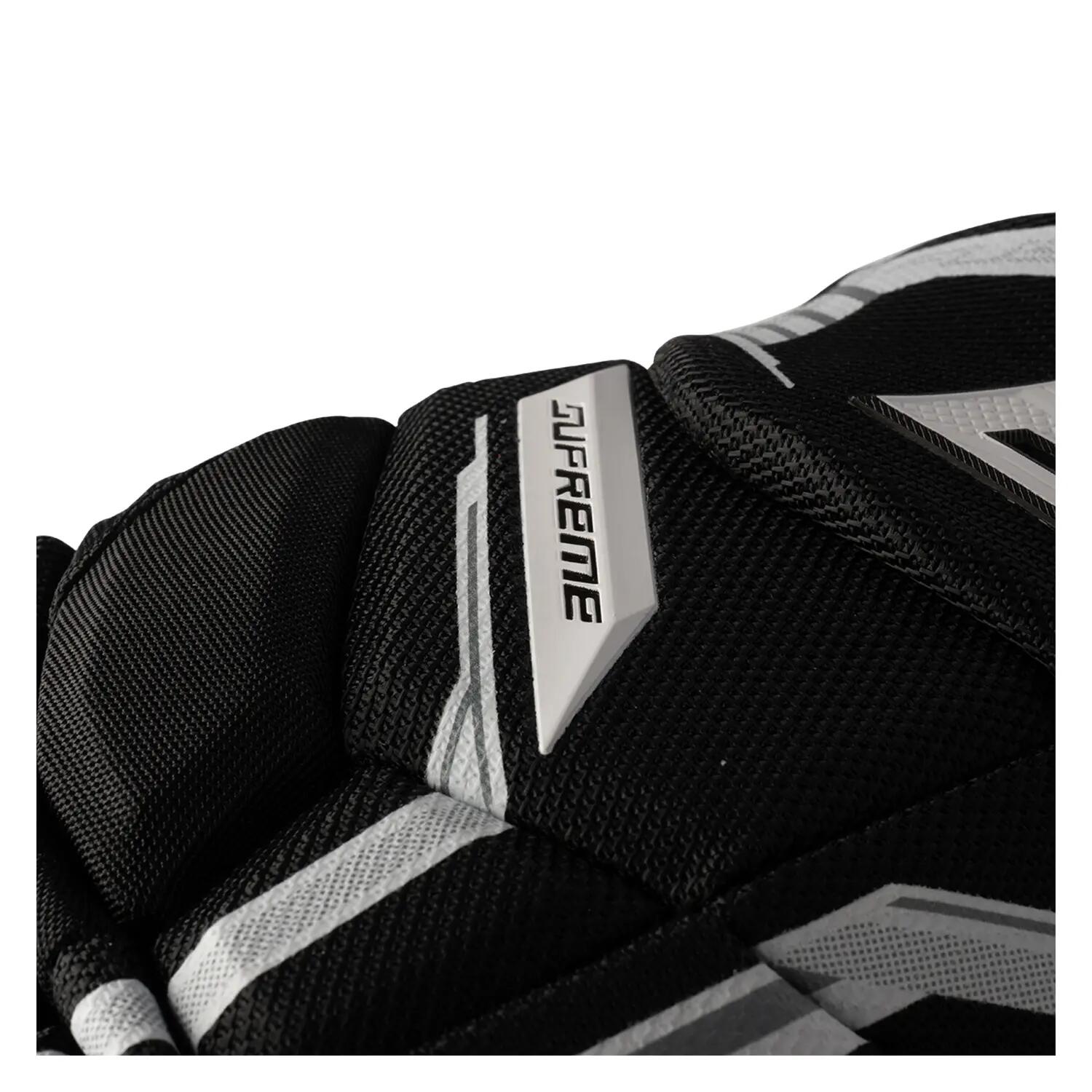 BAUER Supreme Fuse Senior gants de hockey noirs et blancs pour adultes 5/5