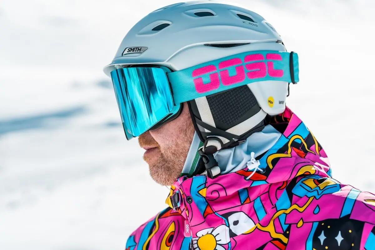 Ochelari de schi și snowboard OOSC Vizion - Albastru neon și Roz