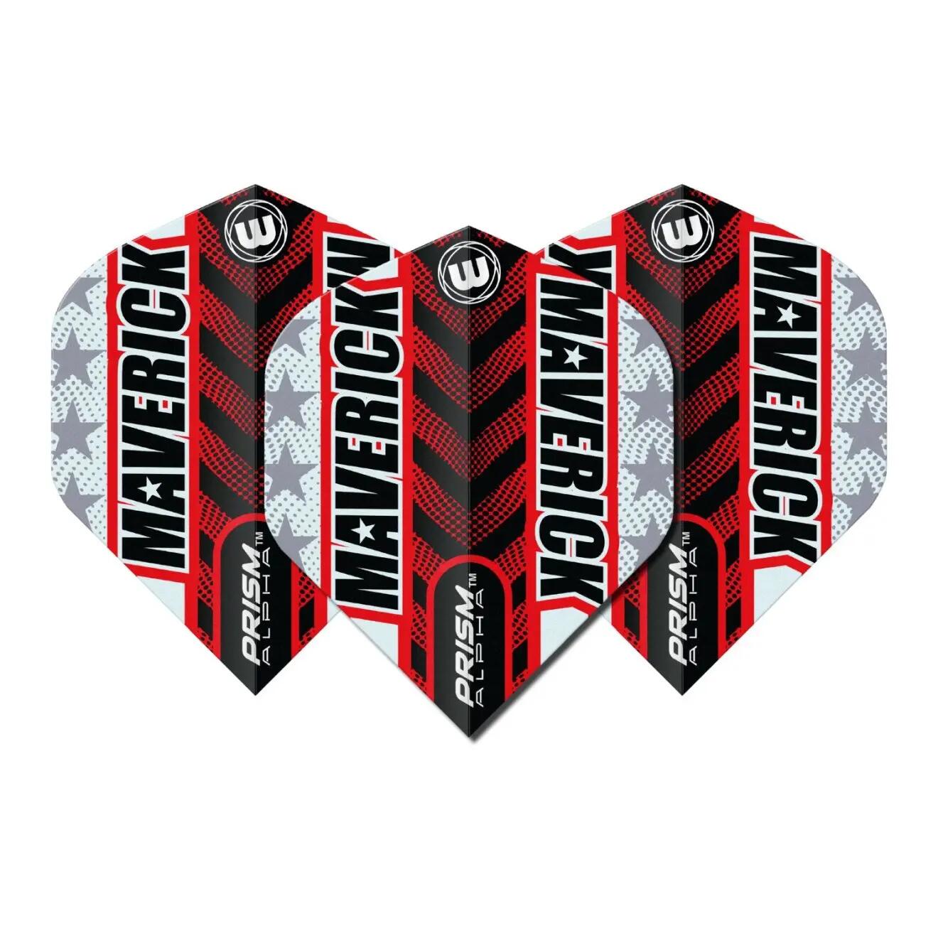 Volets de fléchettes Prism Alpha Maverick - Rouge. 2/3