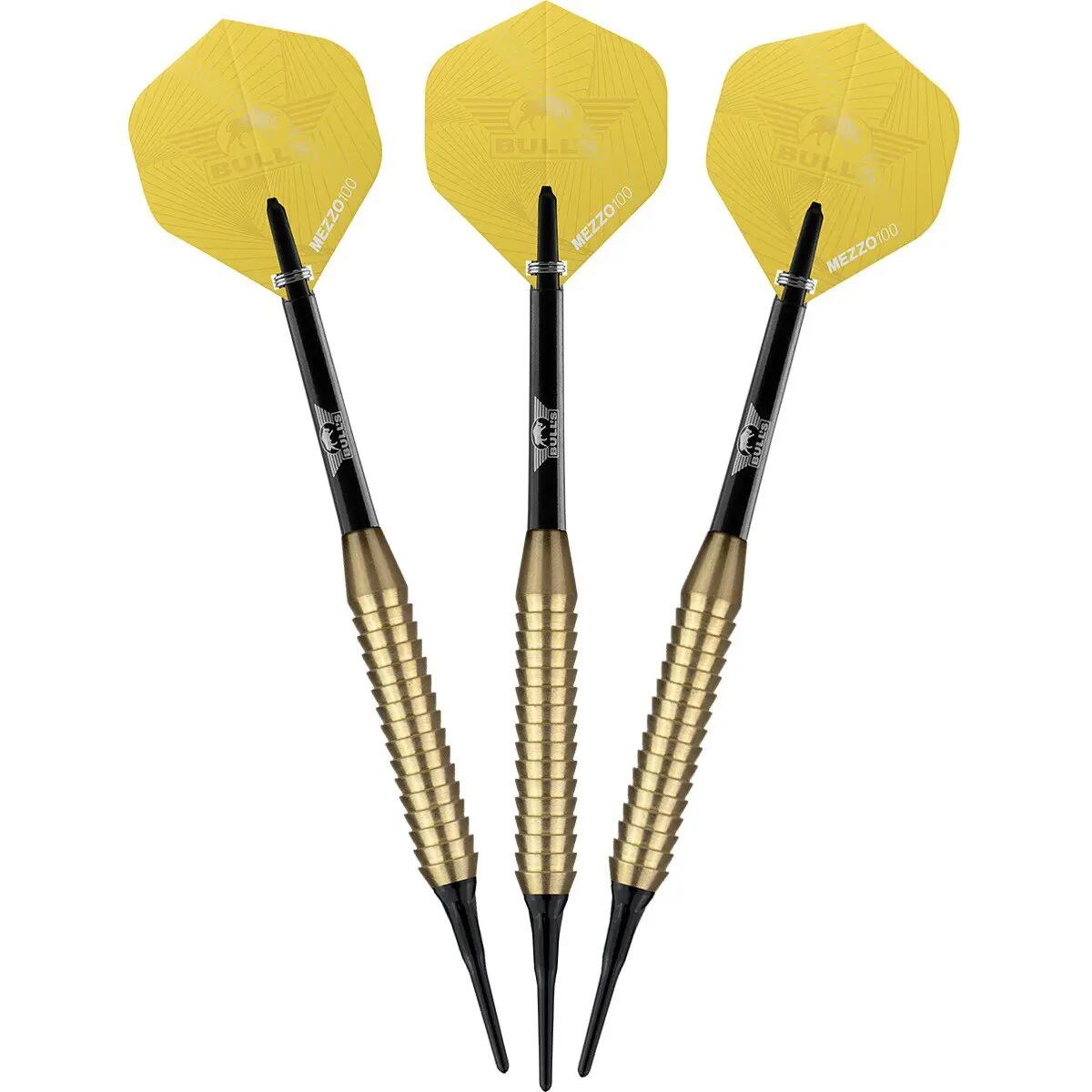 Softtip Charge Yellow Brass Softtip Dartpijlen 3/5