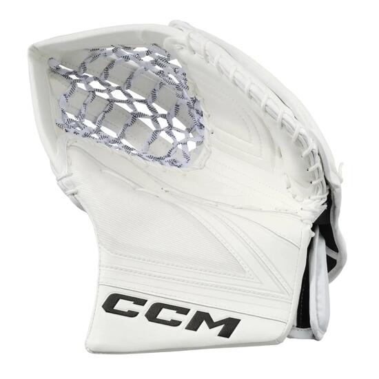 CCM Tacks Pro Senior gants attrapeurs de gardien de hockey blancs – Regular