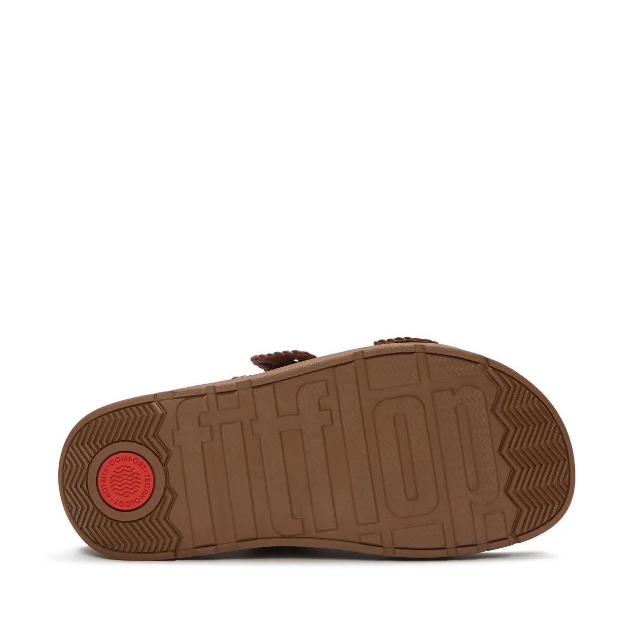 FITFLOP Gen-FF Woven Two-Bar Slides  TERRACOTTA BRUIN 39 4/7