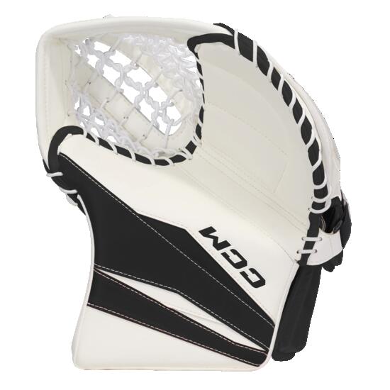 CCM Axis F9 Senior gants attrapeurs de gardien de hockey blancs/noirs – Regular