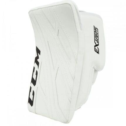 CCM Extreme Flex E4 Senior Goalie Blocker, Biały, Full dla dorosłych Rękawice