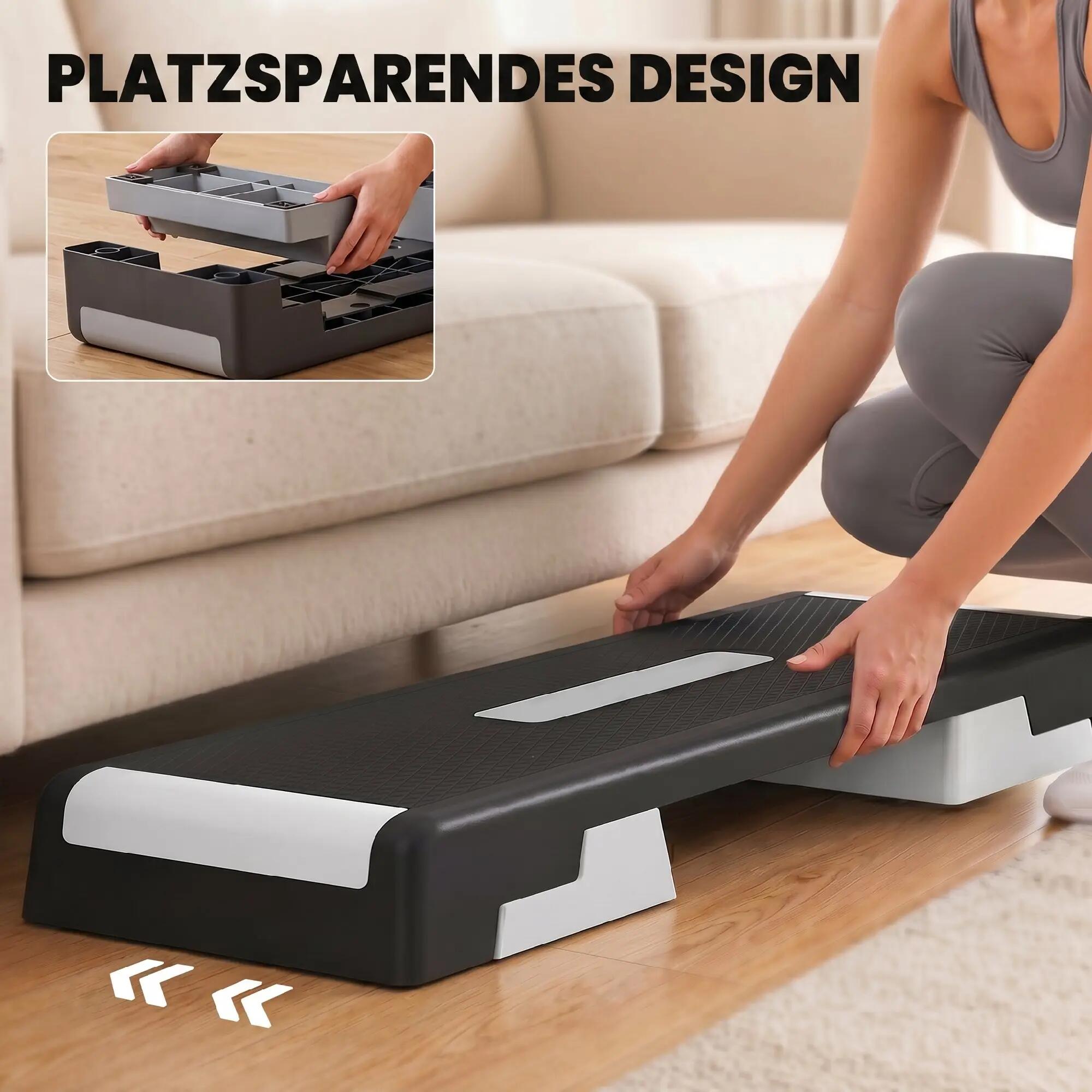 Planche de step réglable en hauteur, appareil de fitness aérobique à 3 niveaux ( 9/9