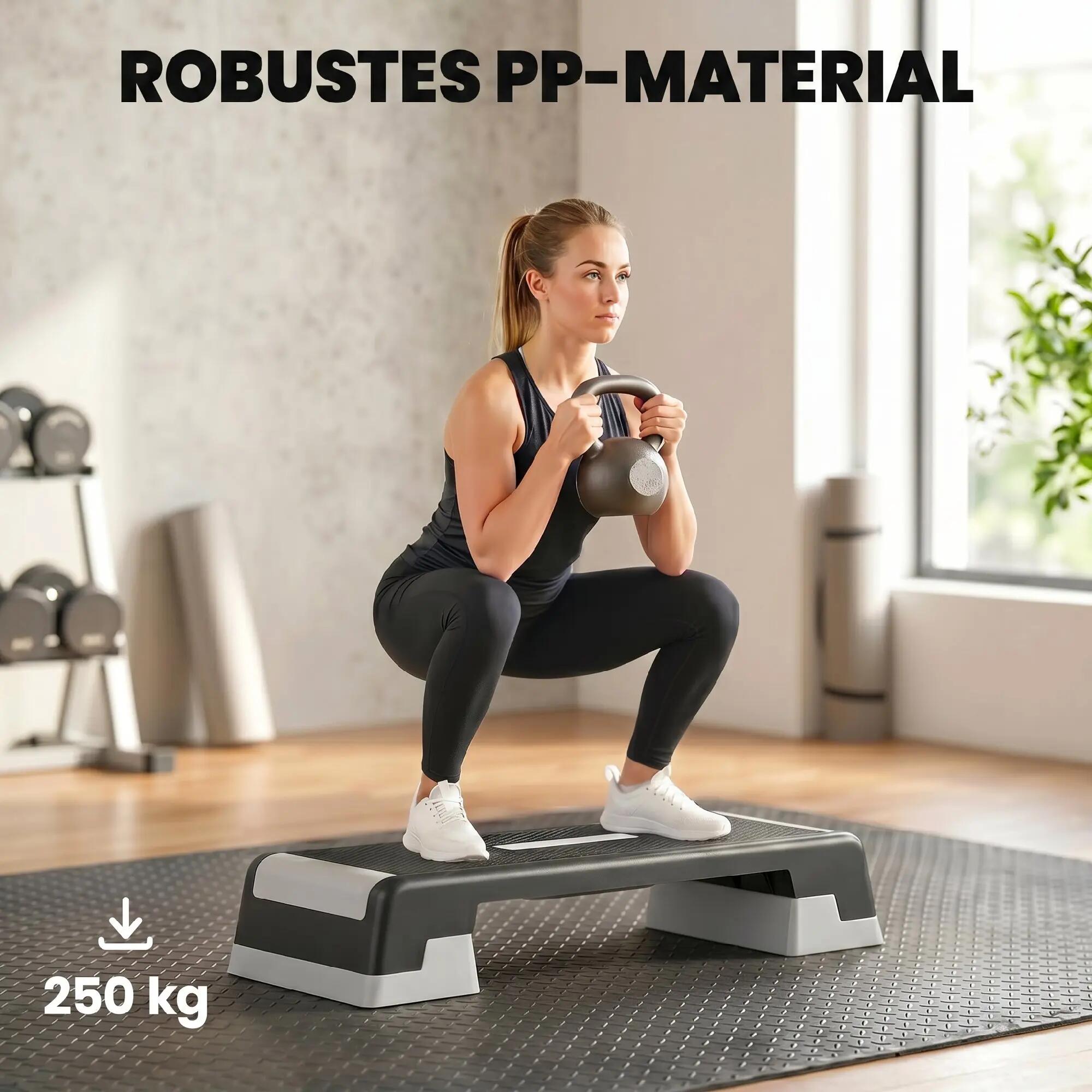 Planche de step réglable en hauteur, appareil de fitness aérobique à 3 niveaux ( 8/9