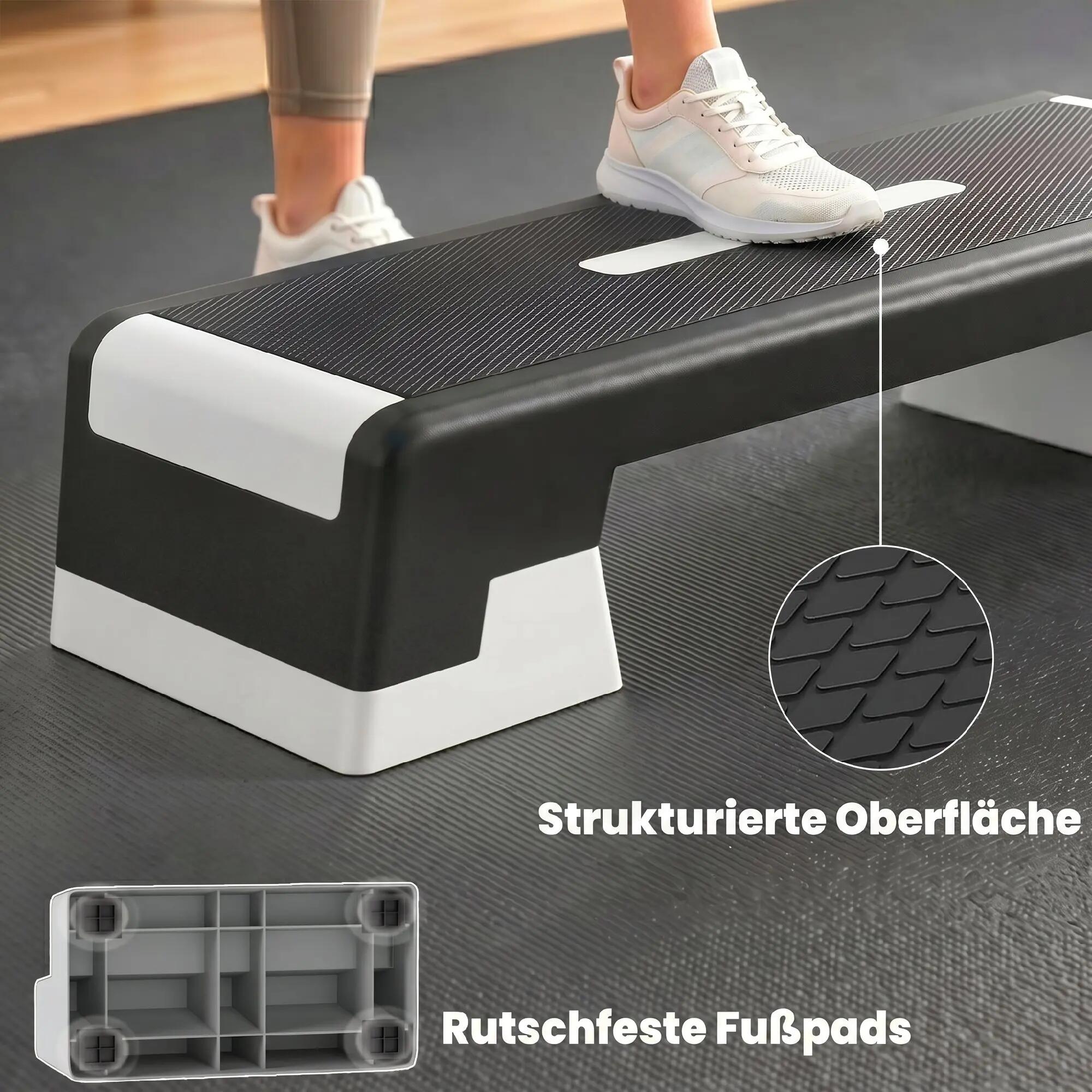 Planche de step réglable en hauteur, appareil de fitness aérobique à 3 niveaux ( 7/9